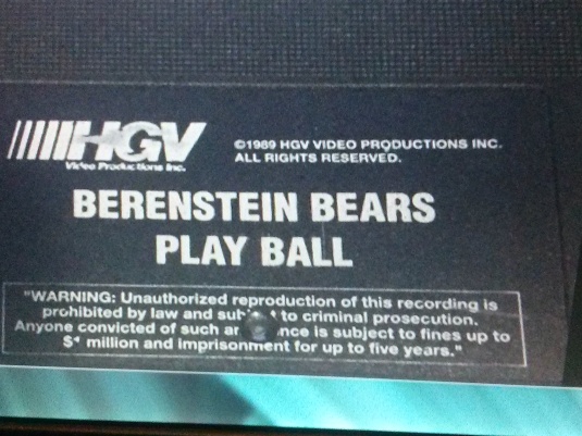 The video cassette shows what WAS the spelling of the Berenstein Bears